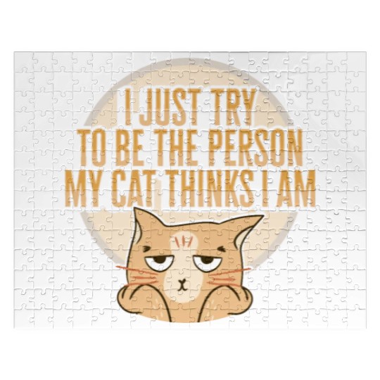 Cat Meme Design for a Cat Lady or Cat Mom Jigsaw Puzzles