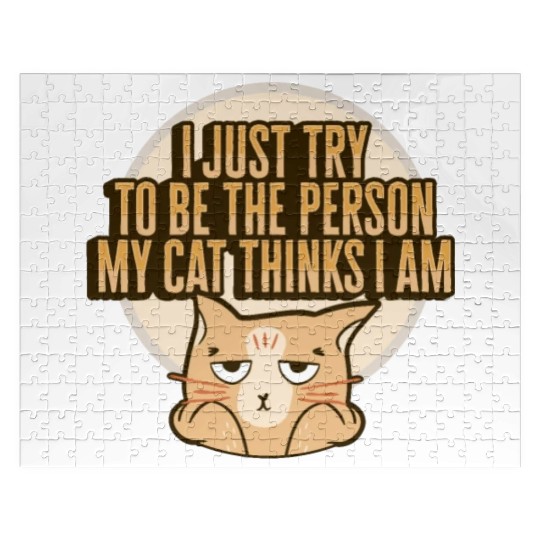 Cat Meme Design for a Cat Lady or Cat Mom Jigsaw Puzzles