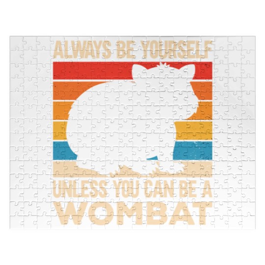 Native Australian Animal Lovers Cute Wombat Jigsaw Puzzles