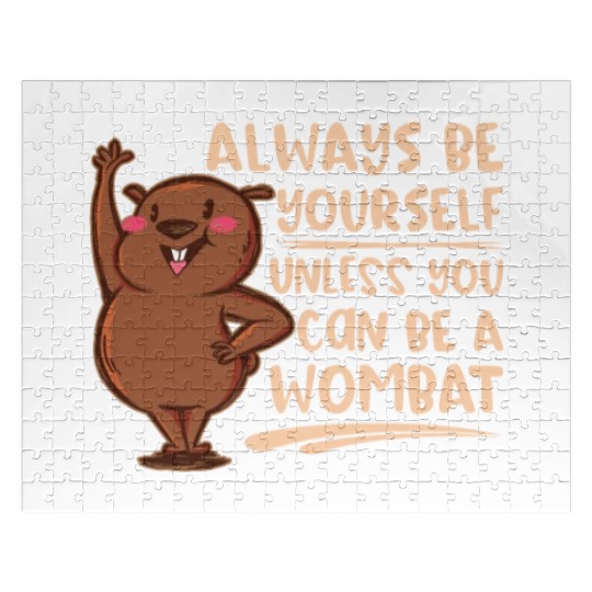 Native Australian Animal Lovers Cute Wombat Jigsaw Puzzles