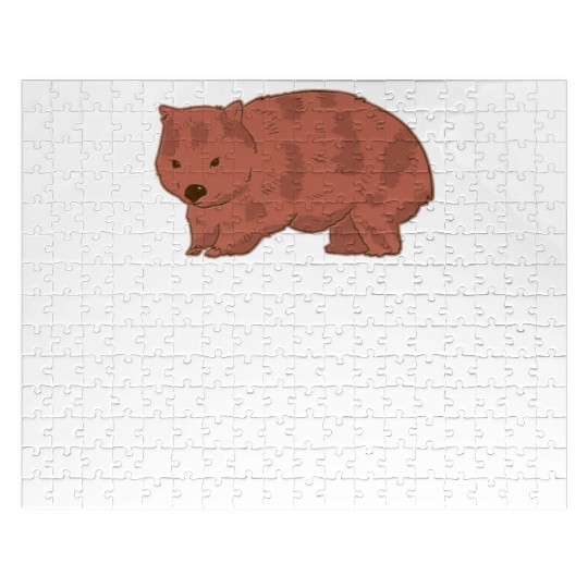 Native Australian Animal Lovers Cute Wombat Jigsaw Puzzles