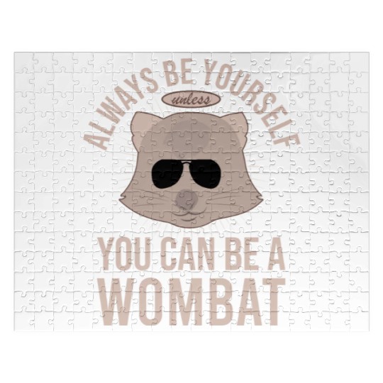 Native Australian Animal Lovers Cute Wombat Jigsaw Puzzles