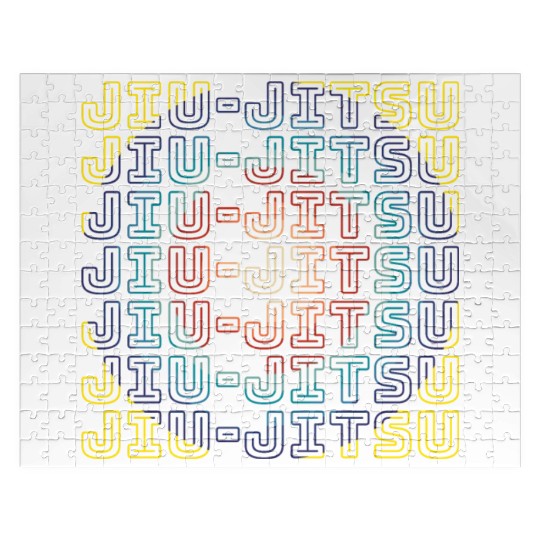 Jiu Jitsu Rainbow Circle Jigsaw Puzzles
