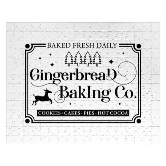 Ginger Baking Reindeer Christmas Tree Gift Ideas Jigsaw Puzzles