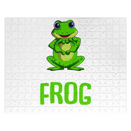 Frog Lover Frogs Costume Kids Girls Boys Jigsaw Puzzles