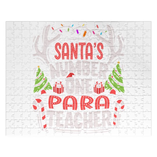 Santas Number One Para Teacher Christmas Jigsaw Puzzles