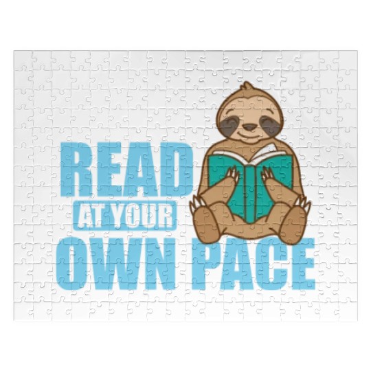 Read at your own Pace Sloth lazy Environment Jigsaw Puzzles