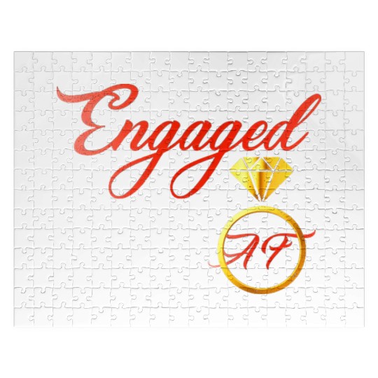 engaged af engagement valentines day Jigsaw Puzzles
