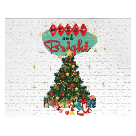 Merry and Bright Retro Christmas Jigsaw Puzzles