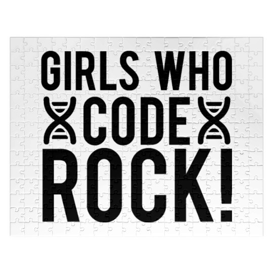 Girls Who Code Rock Science Teacher Student Gifts Jigsaw Puzzles