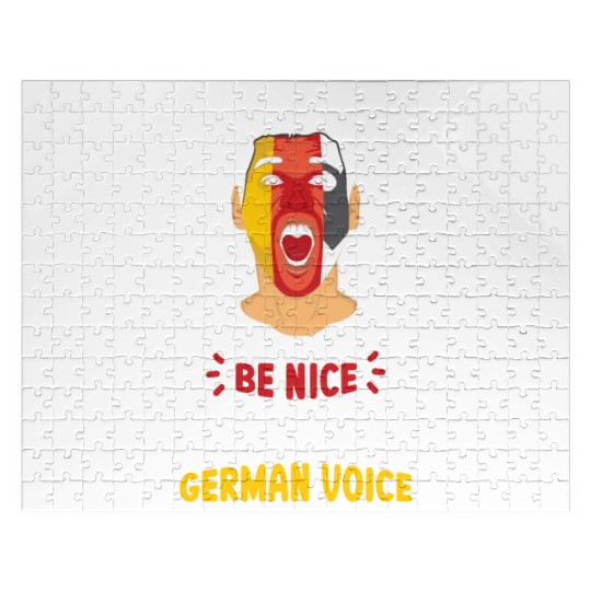 Be Nice Or I'll Use My German Voice Scream Teacher Jigsaw Puzzles