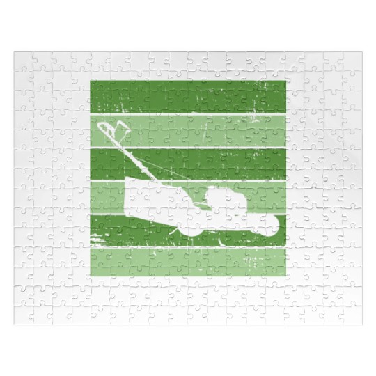 Look At Those Stripes - Lawn Mowing Funny Dad Lawn Jigsaw Puzzles