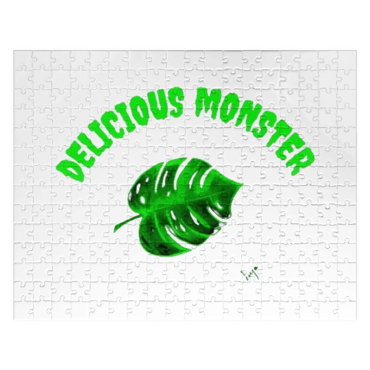 Green delicious monster Jigsaw Puzzles
