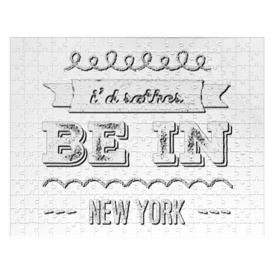 I'd rather be in New York City taxi Broadway Wall Jigsaw Puzzles