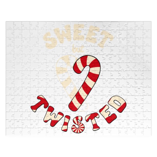 Sweet but twisted candy canes pun Jigsaw Puzzles