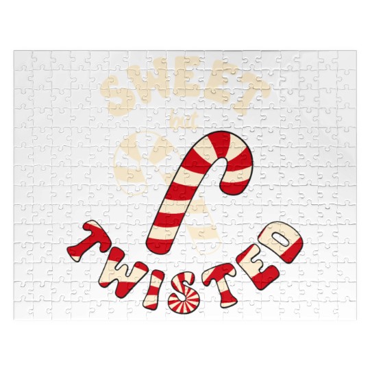 Sweet but twisted candy canes pun Jigsaw Puzzles