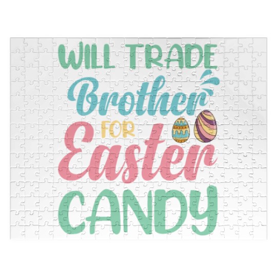 Will Trade Brother for Easter Candy Eggs Kids Boys Jigsaw Puzzles