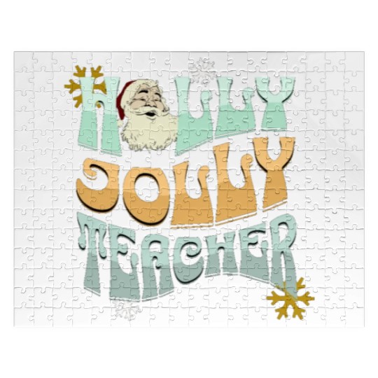 holly jolly teacher Jigsaw Puzzles