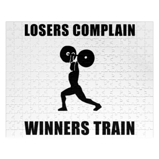 Winners Train Weightlifting Jigsaw Puzzles