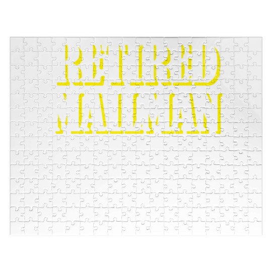 Retired Mailman Way Happier Retirement Gift Jigsaw Puzzles