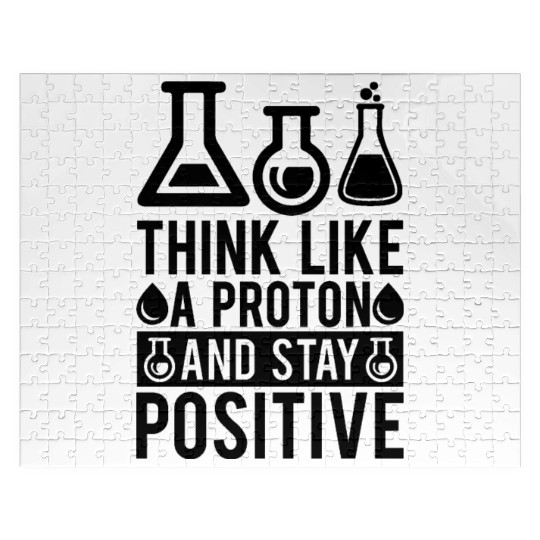 Proton Positive Nerd Geek Teacher Student Gifts Jigsaw Puzzles