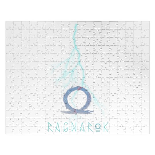 god of war ragnarock Jigsaw Puzzles black for gamers