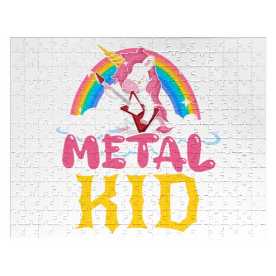 Guitar Unicorn Rainbow Metal Music Heavy Rock Jigsaw Puzzles