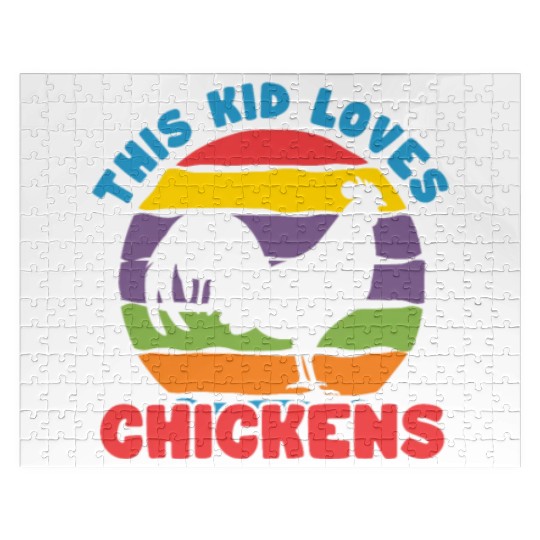 This Kid Loves Chickens Retro Jigsaw Puzzles