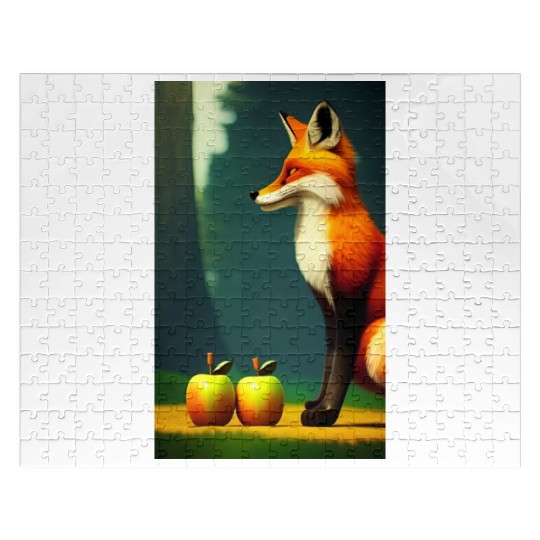 Fox and apples Jigsaw Puzzles
