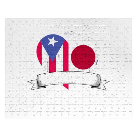 Puerto Rico Flag Japan Mom Mothers Day Women Mama Jigsaw Puzzles