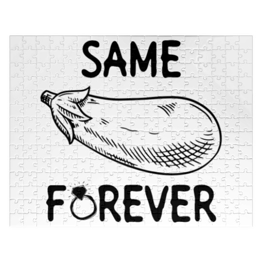 Same Eggplant Forever - Bride Bachelorette Party Jigsaw Puzzles