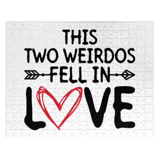 This Two Weirdos Fell In Love - Bride Groom Jigsaw Puzzles