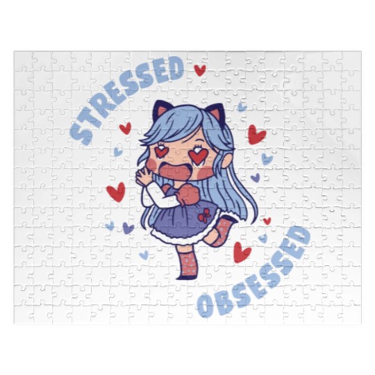Stressed Blessed And Kpop Obsessed Funny Kpop Gift Jigsaw Puzzles