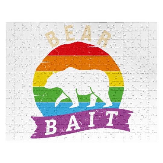 Gay Bear Bait Pride - Subgroup LGBTQ Community Jigsaw Puzzles