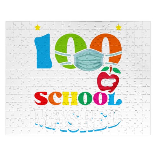 I Survived 100 Days Of School Masked Pupils Home Jigsaw Puzzles