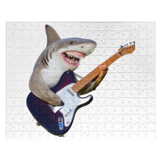 Shark jamming on an electric guitar Jigsaw Puzzles