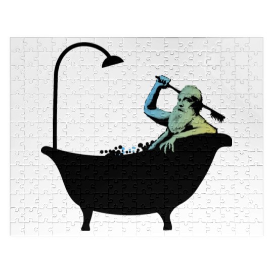 Banksy - Grandpa in the bathtub Jigsaw Puzzles