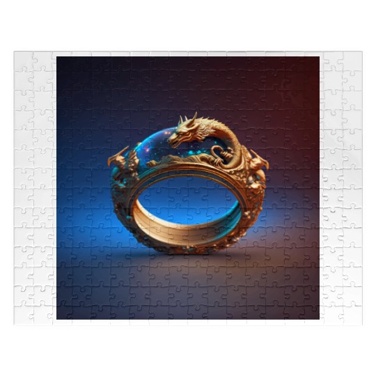 Dragon space ring Jigsaw Puzzles