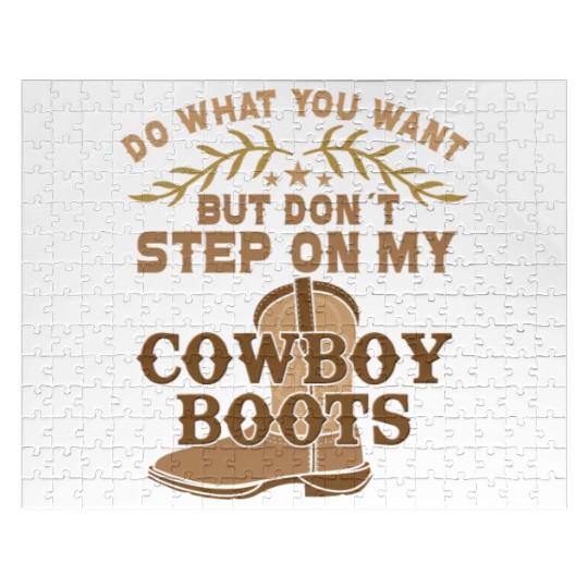 Cowboy Barn Bull Rider Rodeo Country Western Gift Jigsaw Puzzles