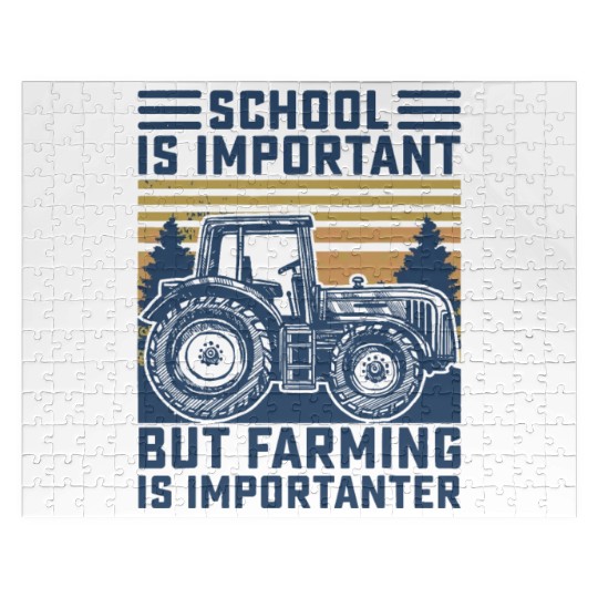 But Farming is Importanter Farmer Tractor Funny Fa Jigsaw Puzzles