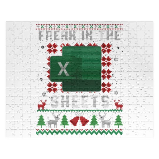 Freak In The Sheets Excel Ugly Christmas Sweater Jigsaw Puzzles