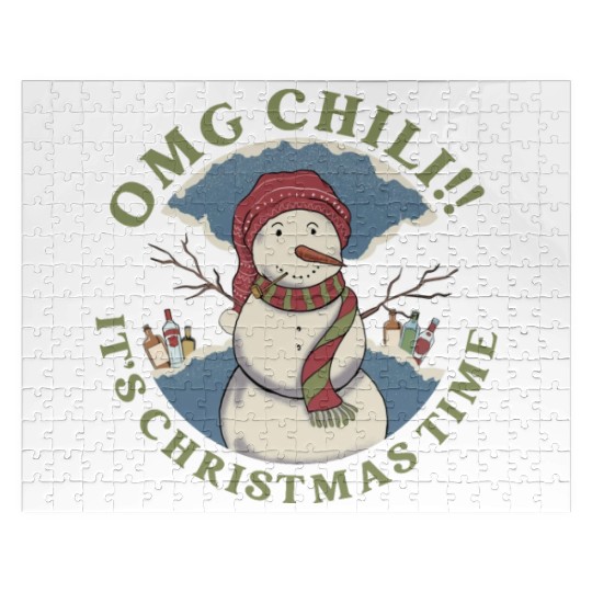 Omg Chili!! It's Christmas Time Apparel Jigsaw Puzzles