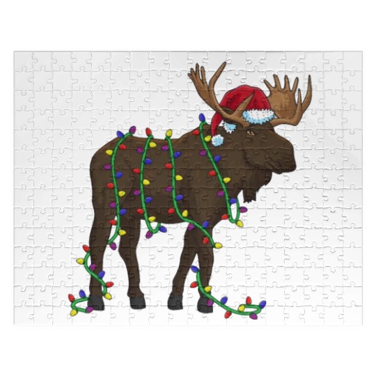 Moose Christmas Scandinavia Animal Jigsaw Puzzles