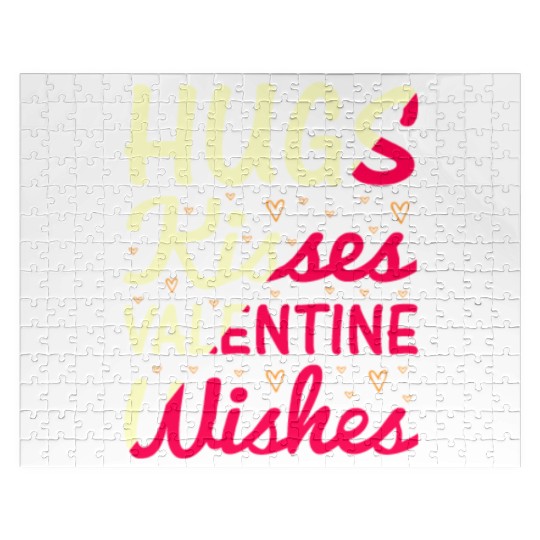 Hugs Kisses valentine Wishes ,Valentine's Day Jigsaw Puzzles
