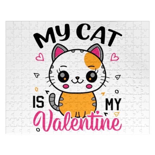 My Cat is my Valentine Valentines Day Jigsaw Puzzles