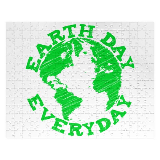 Earth Day Everyday Artitistic Design Save The Plan Jigsaw Puzzles