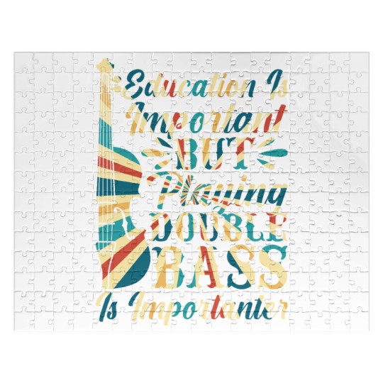Back To School Double Bassist Player Jigsaw Puzzles