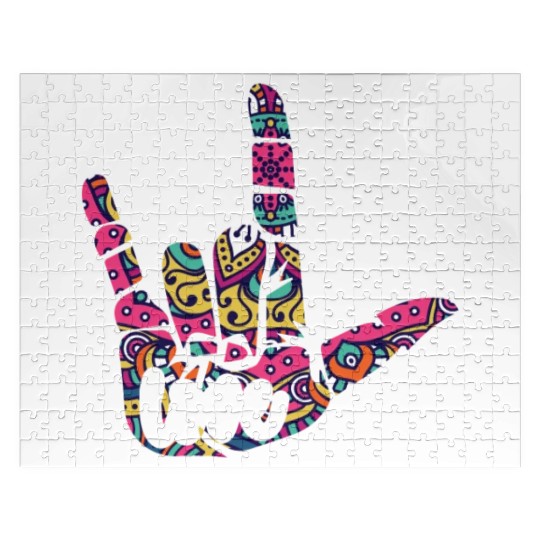 Asl Sign Language I Love You American Sign Languag Jigsaw Puzzles