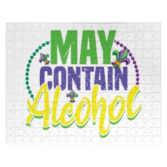 Alcohol Lover Festival Parade Beads Mardi Gras Jigsaw Puzzles