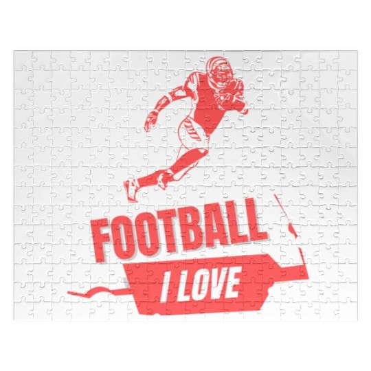 I Love Football Game Day Jigsaw Puzzles, Football Jigsaw Puzzles